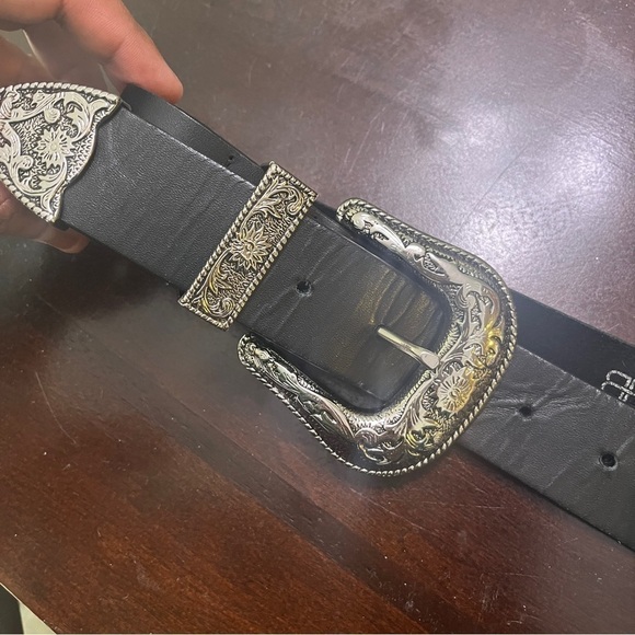B-Low The Belt Genuine Leather Festival Boho Double Buckle Size S Bri Bri Waist - Picture 4 of 6
